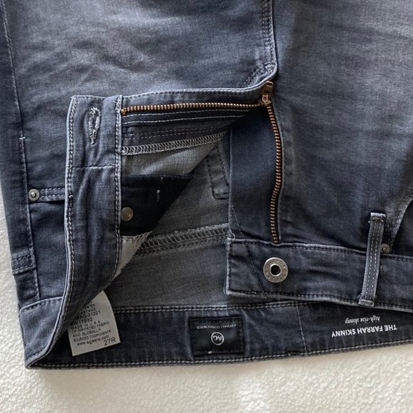 AG Adriano Goldschmied Farrah High-Rise Skinny Ankle Jean Gray/Grey - Picture 3 of 11